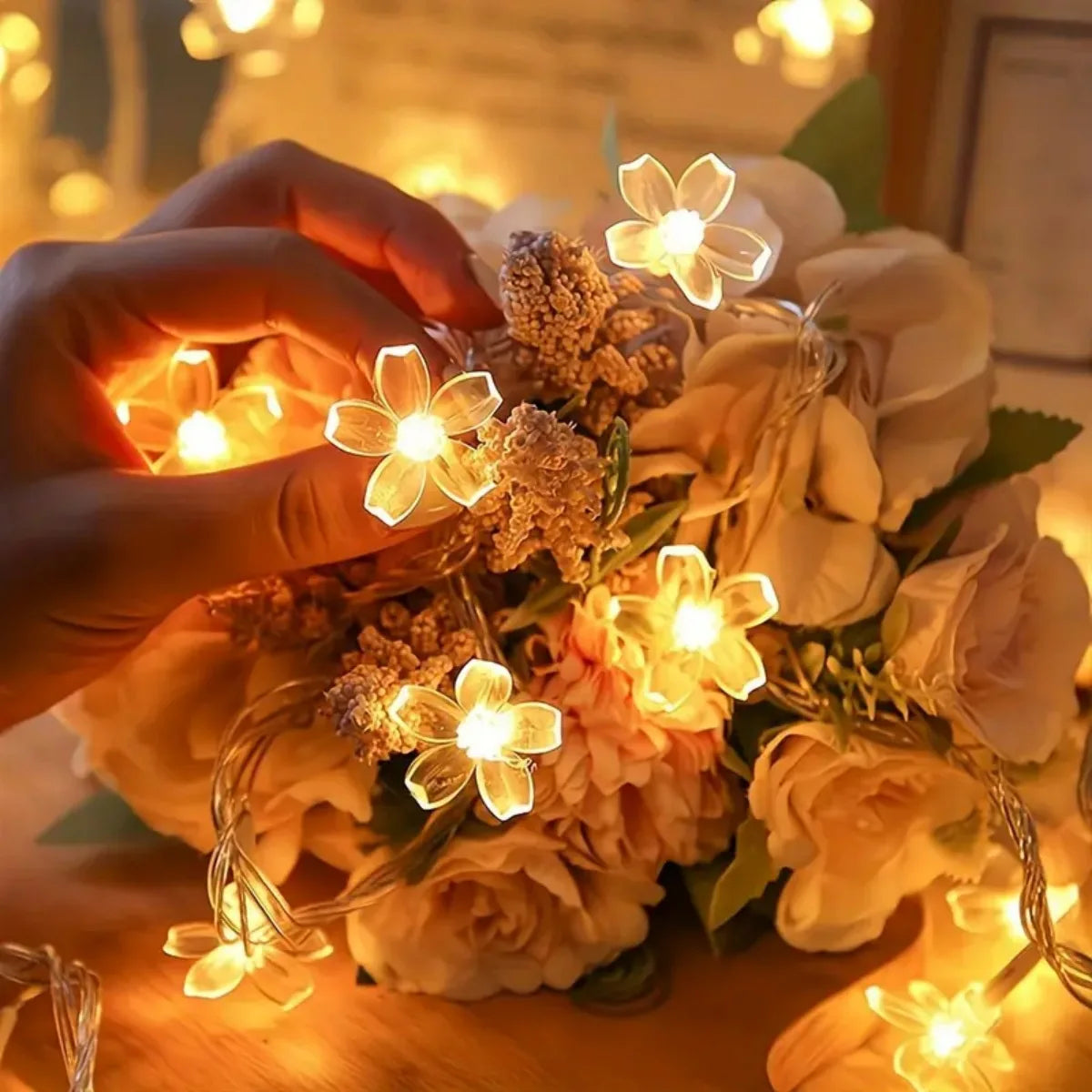 10 m 80 LED Cherry Blossom Flower String Lights