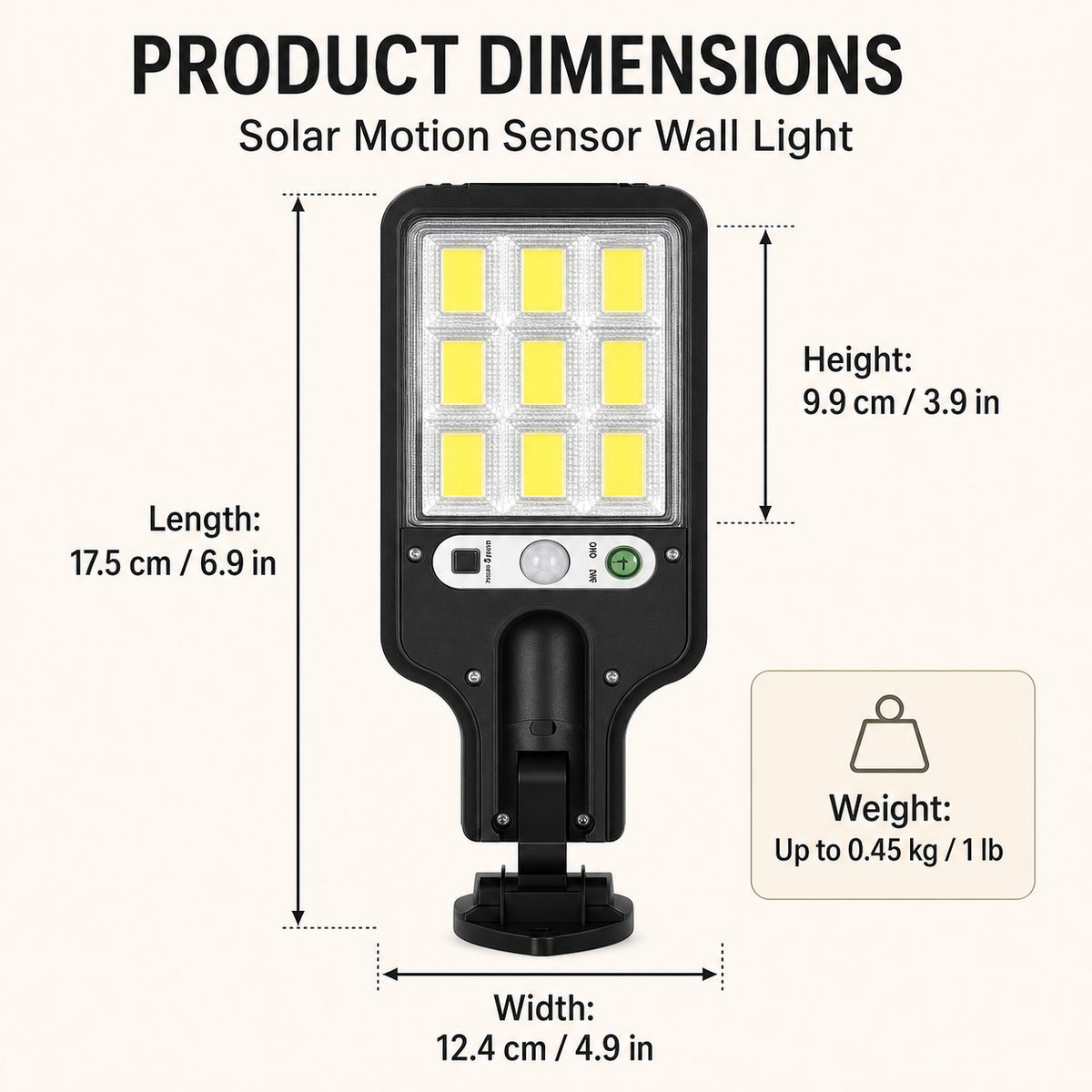 Solar Motion Sensor Wall Light