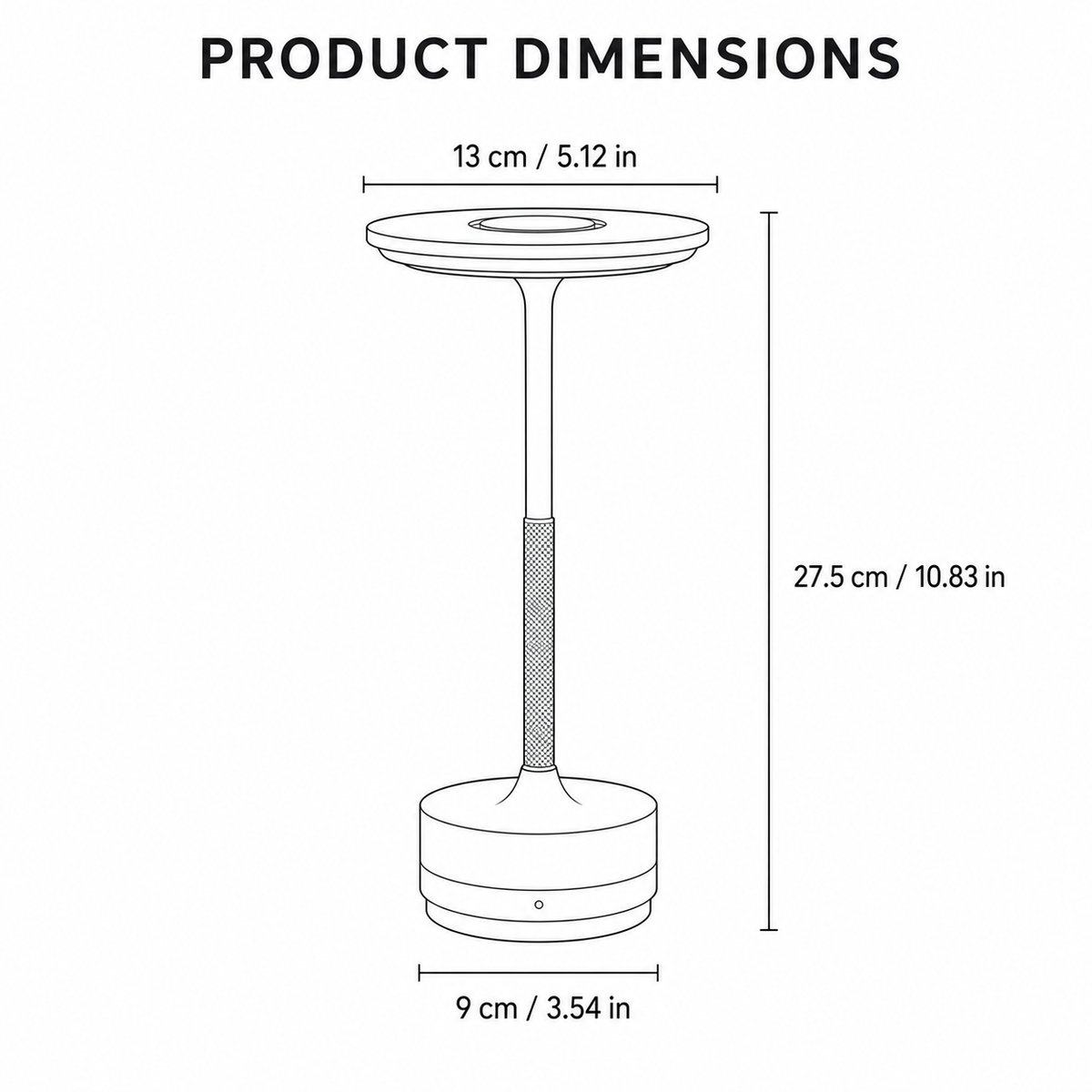 Rechargeable Touch Table Lamp — 3-Colour Dimmable LED