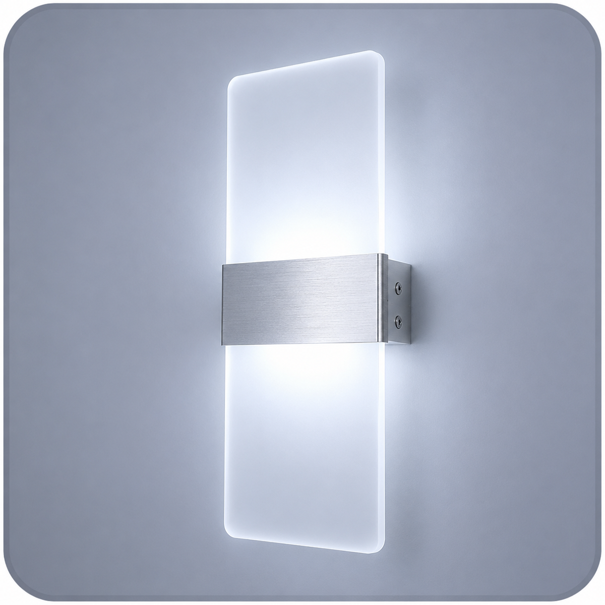 Modern 12W LED Indoor Wall Light — Aluminum & Acrylic