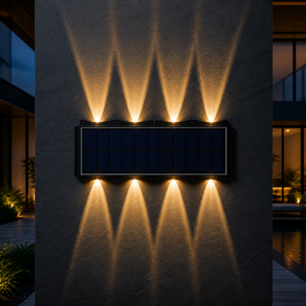 Solar Up-and-Down Wall Light — Warm White or RGB