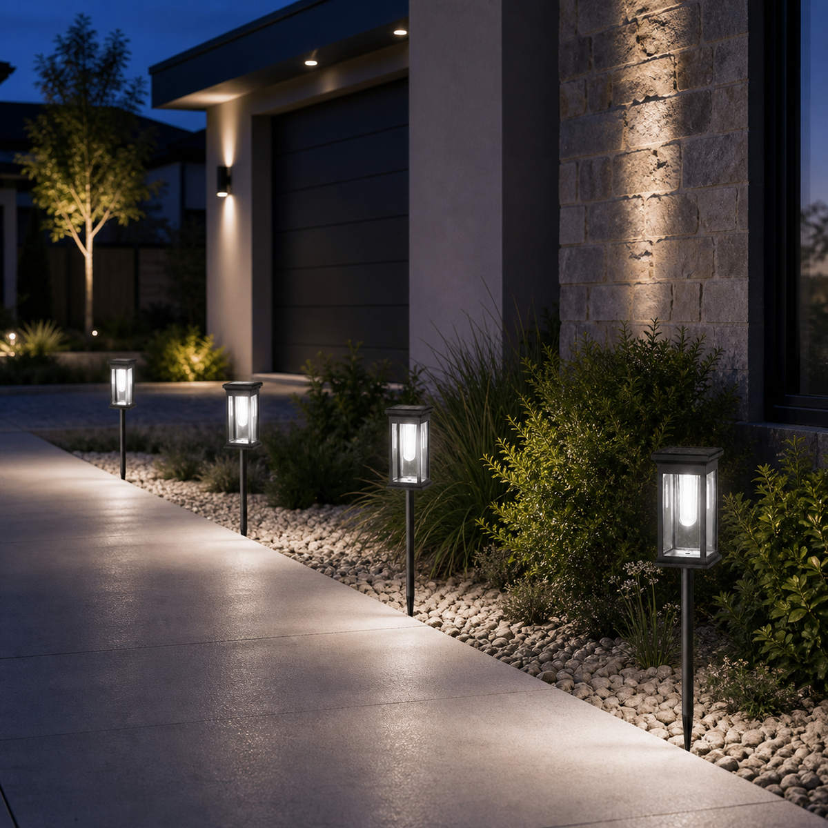 Solar Lantern Pathway Lights – Warm, Cool or Dual White