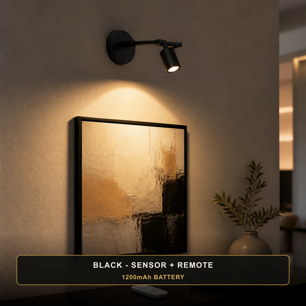 Rechargeable LED Wall Spotlight with Motion Sensor