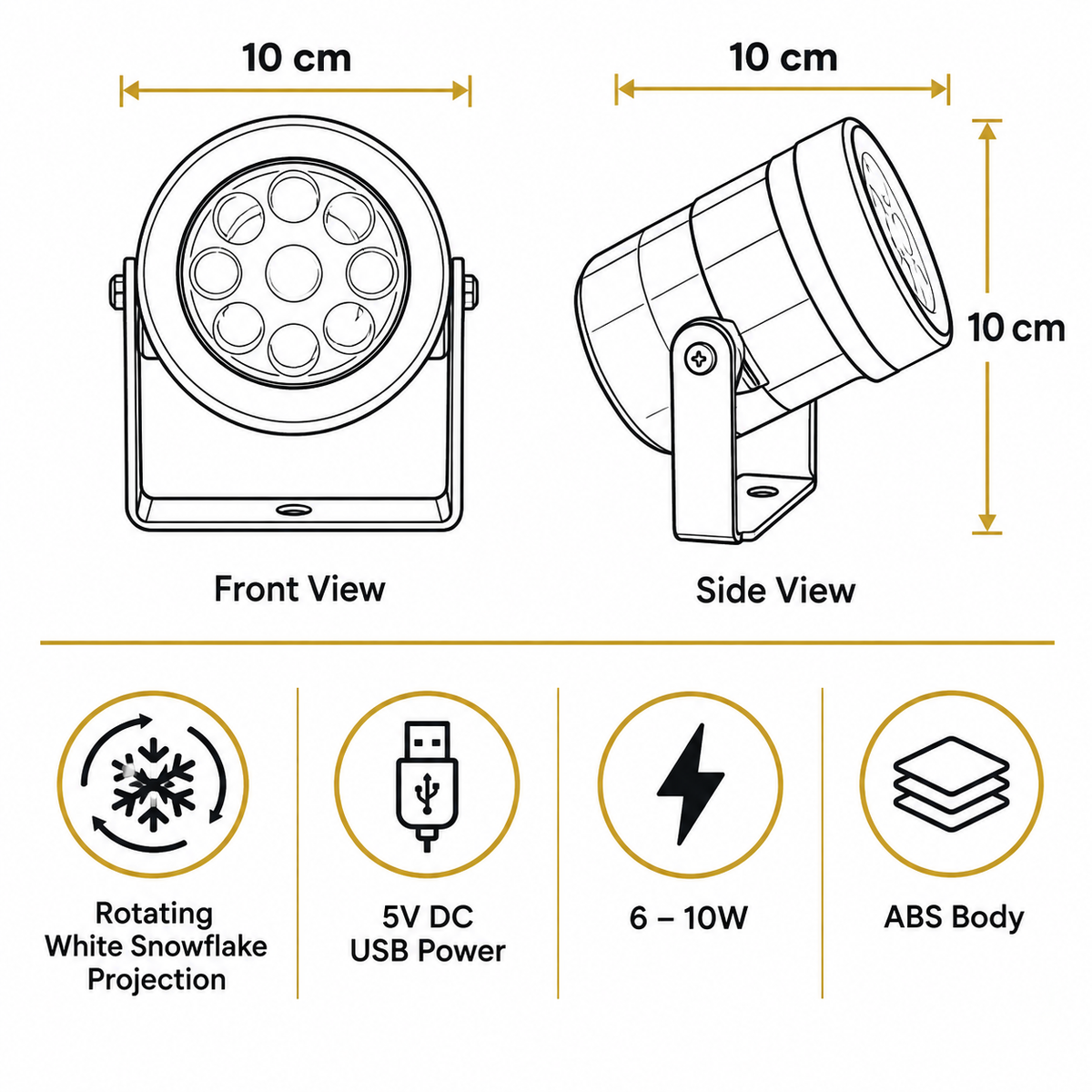 Product dimensions and specifications diagram