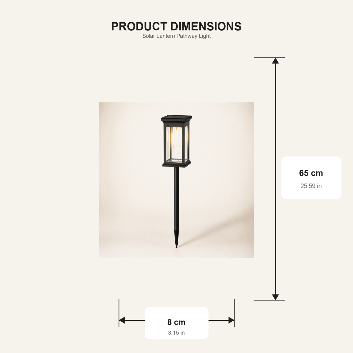 Solar Lantern Pathway Lights – Warm, Cool or Dual White