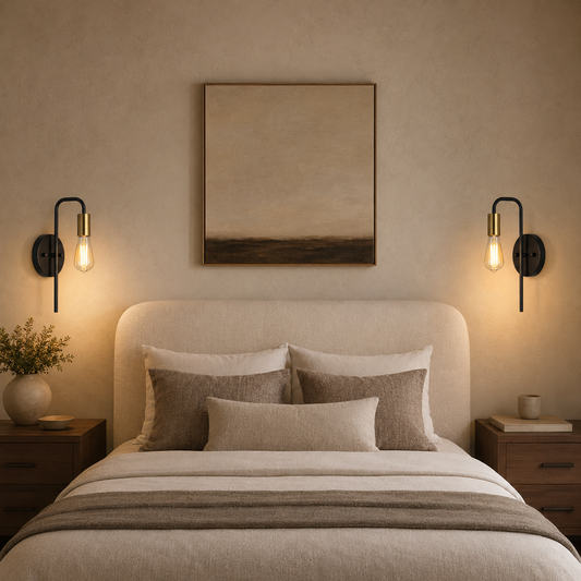 Modern Curved Arm E27 Wall Sconce