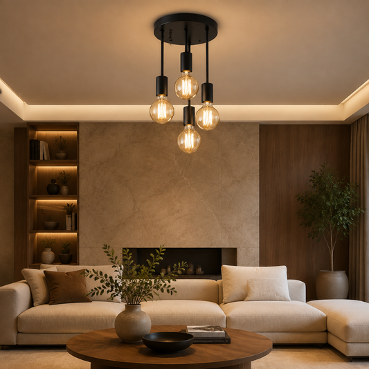 Modern 4-Light E27 Ceiling Chandelier