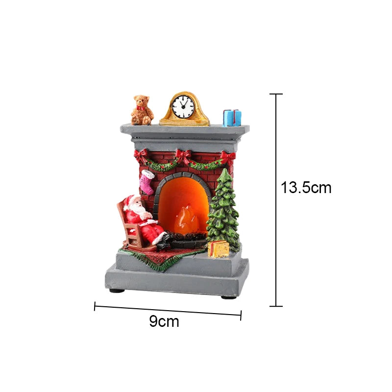 Christmas LED Decorative Night Light — Fireplace, Santa Claus or Snowman