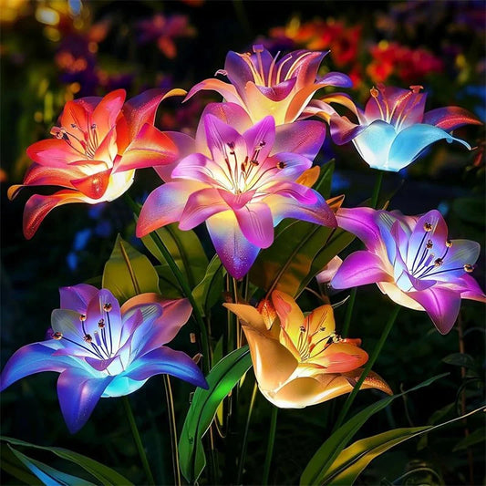7-Head Solar Orchid Flower Garden Light