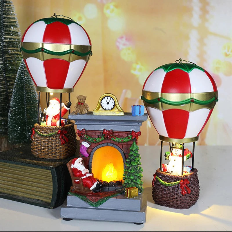 Christmas LED Decorative Night Light — Fireplace, Santa Claus or Snowman
