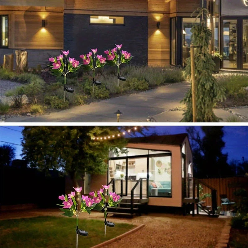 7-Head Solar Orchid Flower Garden Light