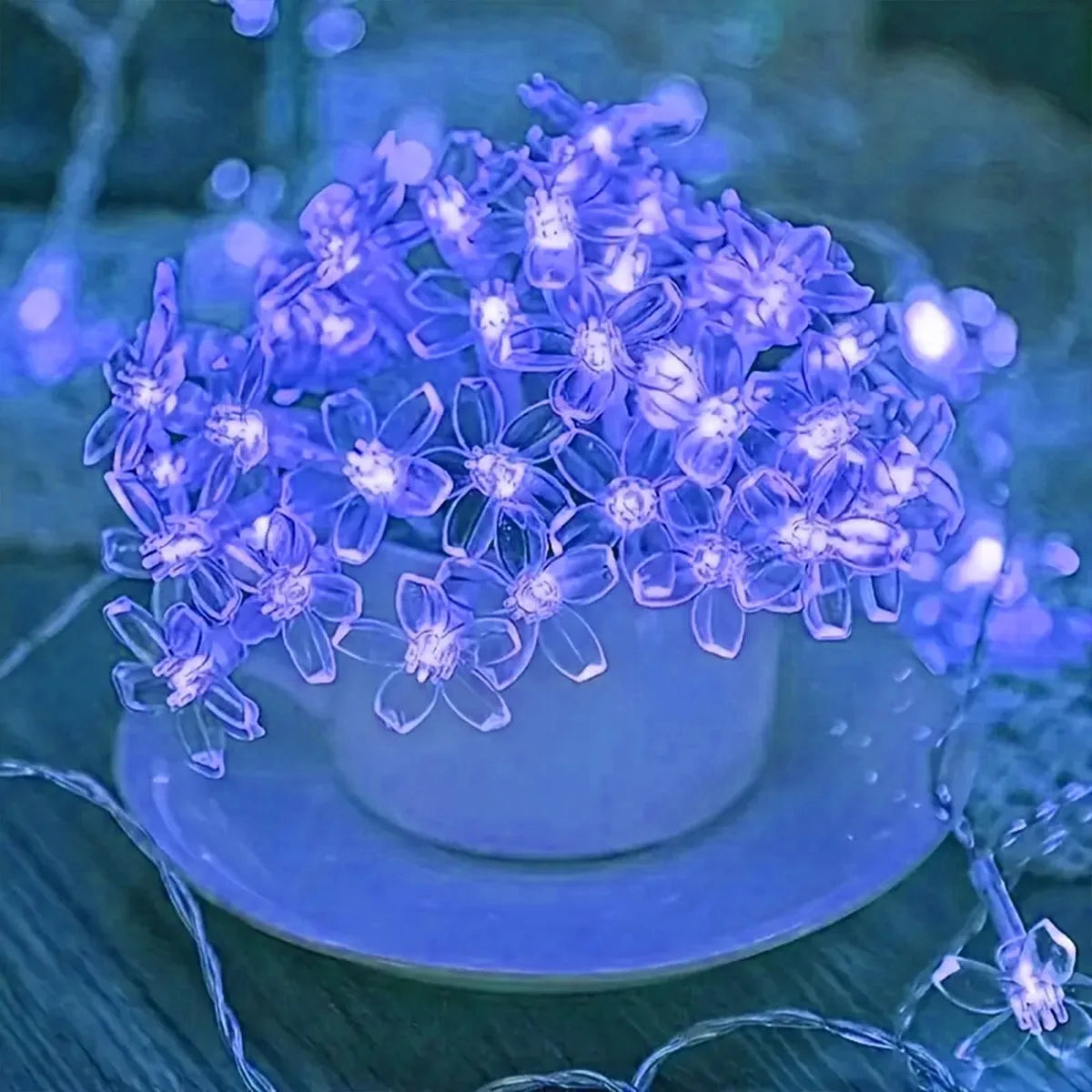 10 m 80 LED Cherry Blossom Flower String Lights
