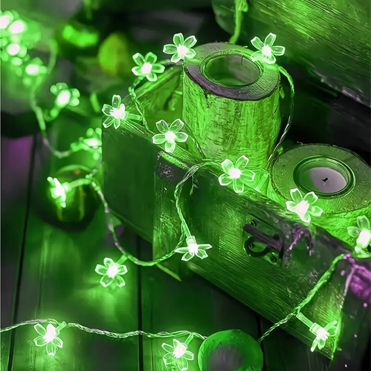 10 m 80 LED Cherry Blossom Flower String Lights