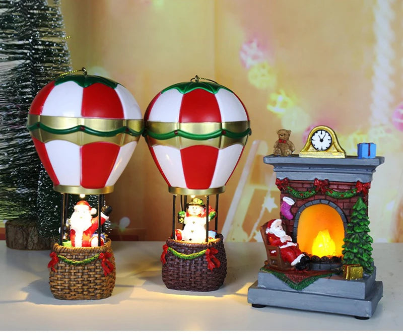 Christmas LED Decorative Night Light — Fireplace, Santa Claus or Snowman