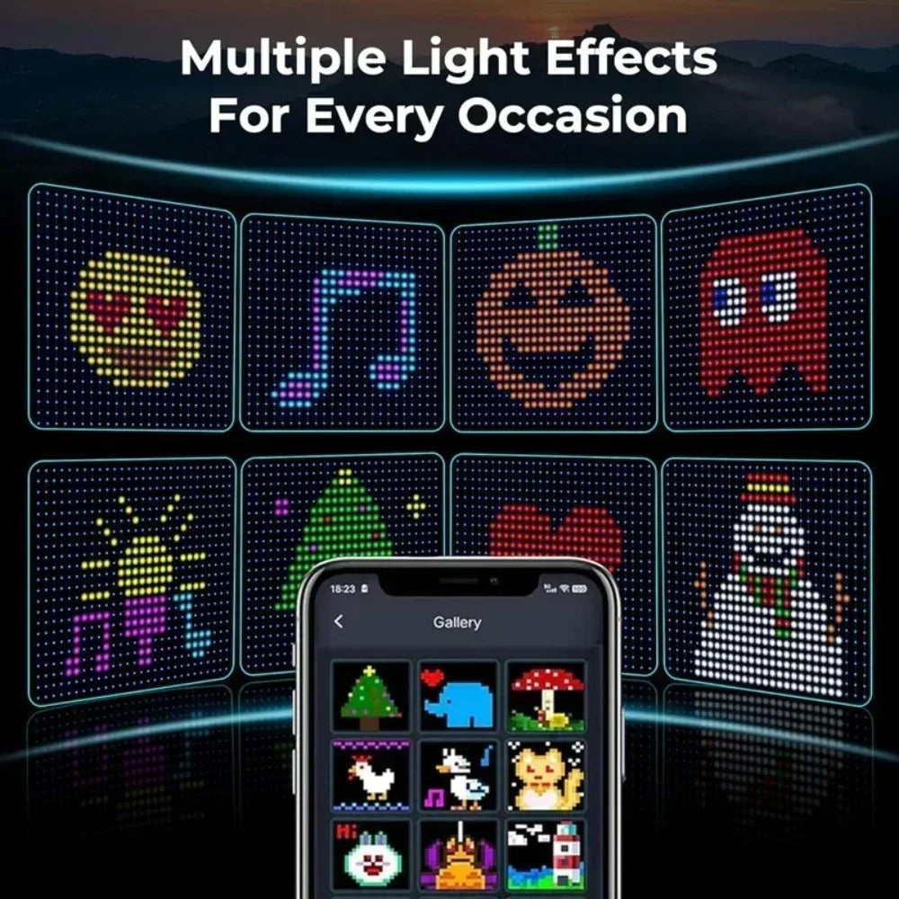 Smart LED Christmas Curtain Lights with App and Remote Control