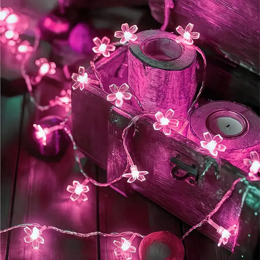 10 m 80 LED Cherry Blossom Flower String Lights