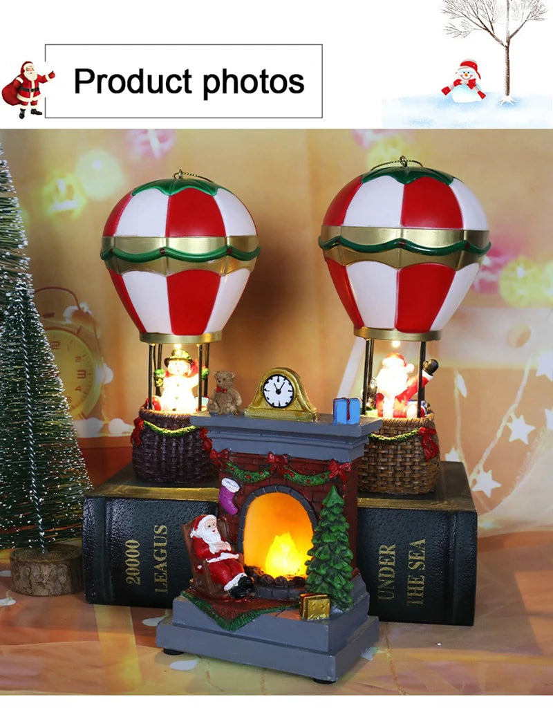 Christmas LED Decorative Night Light — Fireplace, Santa Claus or Snowman