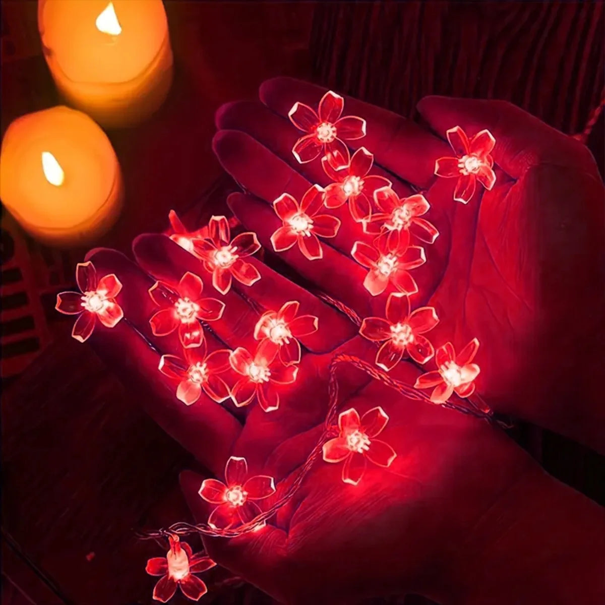 10 m 80 LED Cherry Blossom Flower String Lights