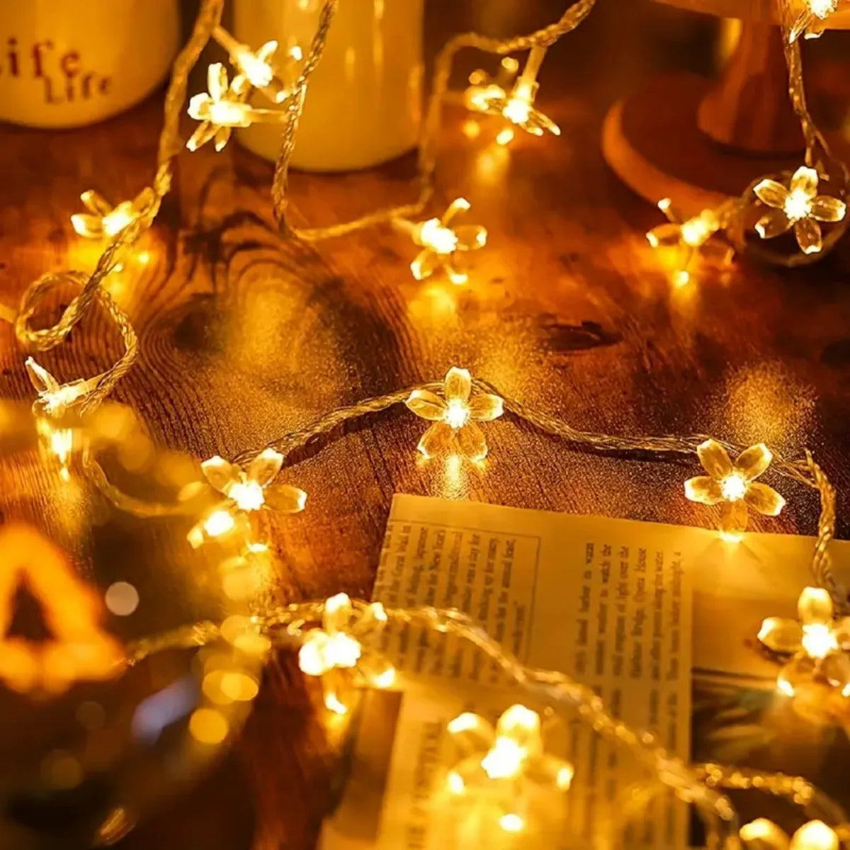 10 m 80 LED Cherry Blossom Flower String Lights