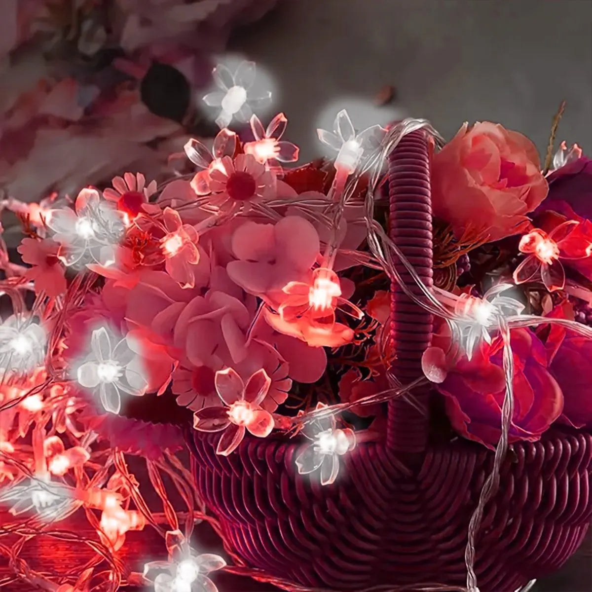 10 m 80 LED Cherry Blossom Flower String Lights