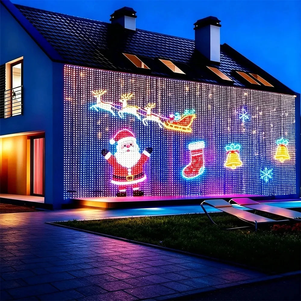 Smart LED Christmas Curtain Lights with App and Remote Control