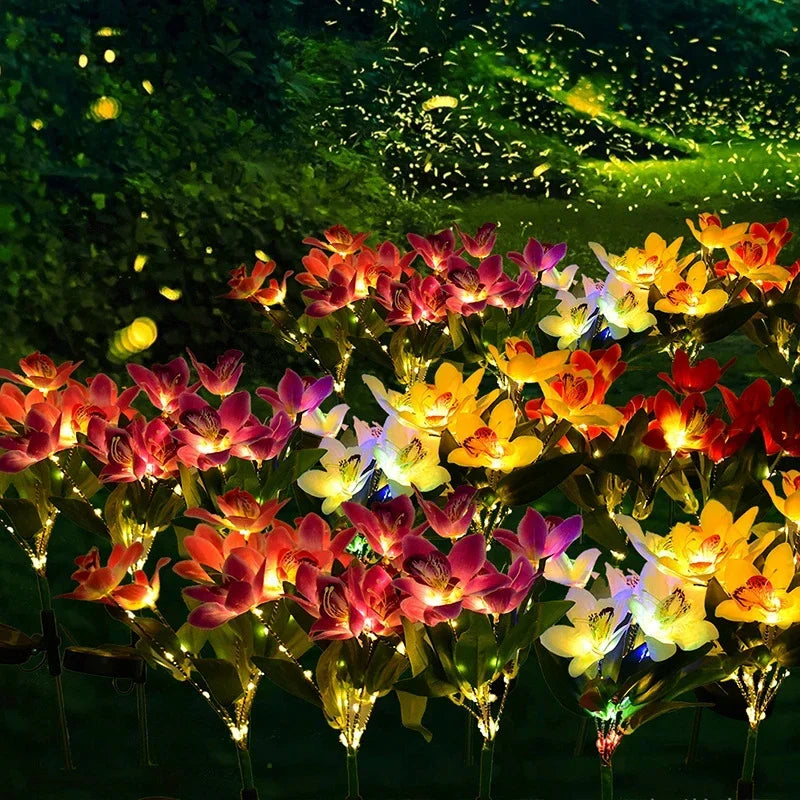 7-Head Solar Orchid Flower Garden Light