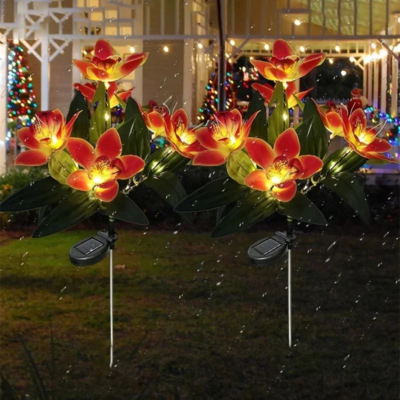 7-Head Solar Orchid Flower Garden Light