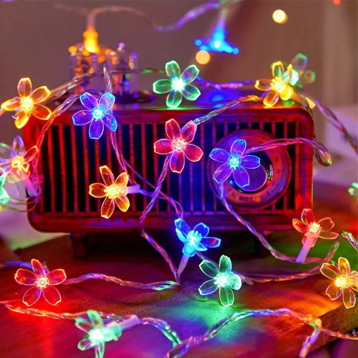 10 m 80 LED Cherry Blossom Flower String Lights