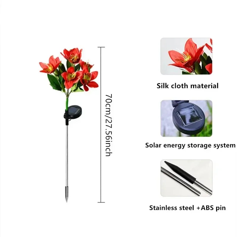 7-Head Solar Orchid Flower Garden Light