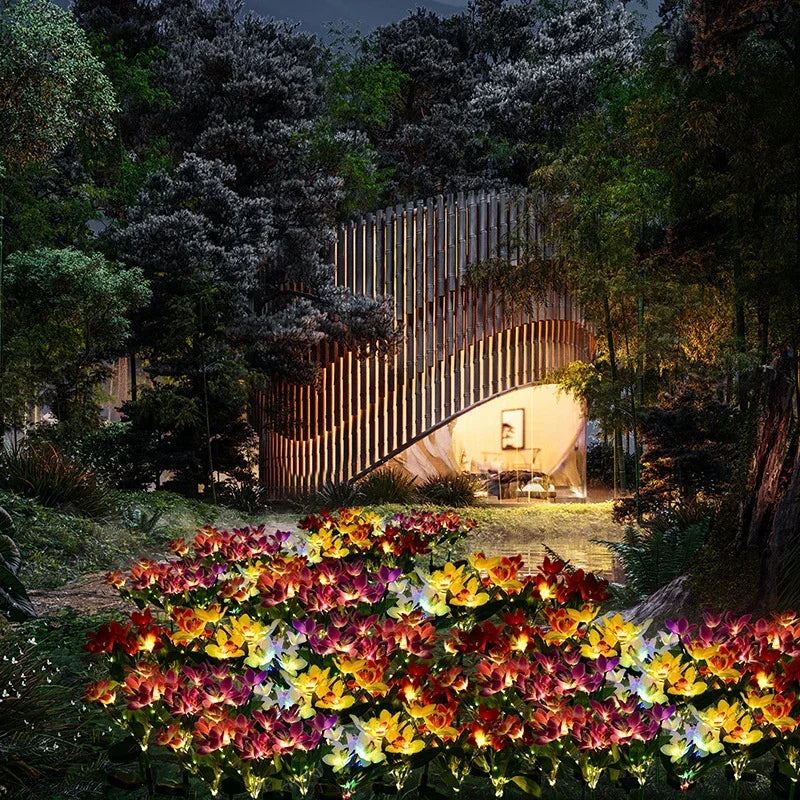 7-Head Solar Orchid Flower Garden Light