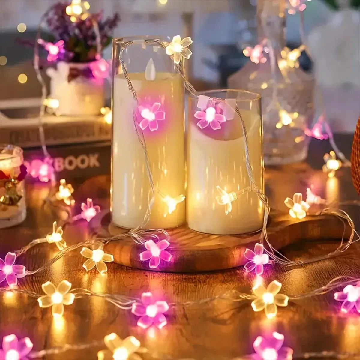 10 m 80 LED Cherry Blossom Flower String Lights