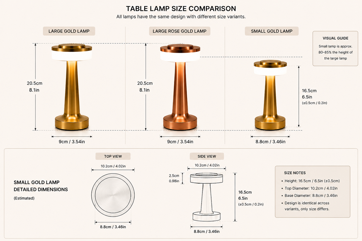 Retro Touch Table Lamp — USB-Rechargeable LED