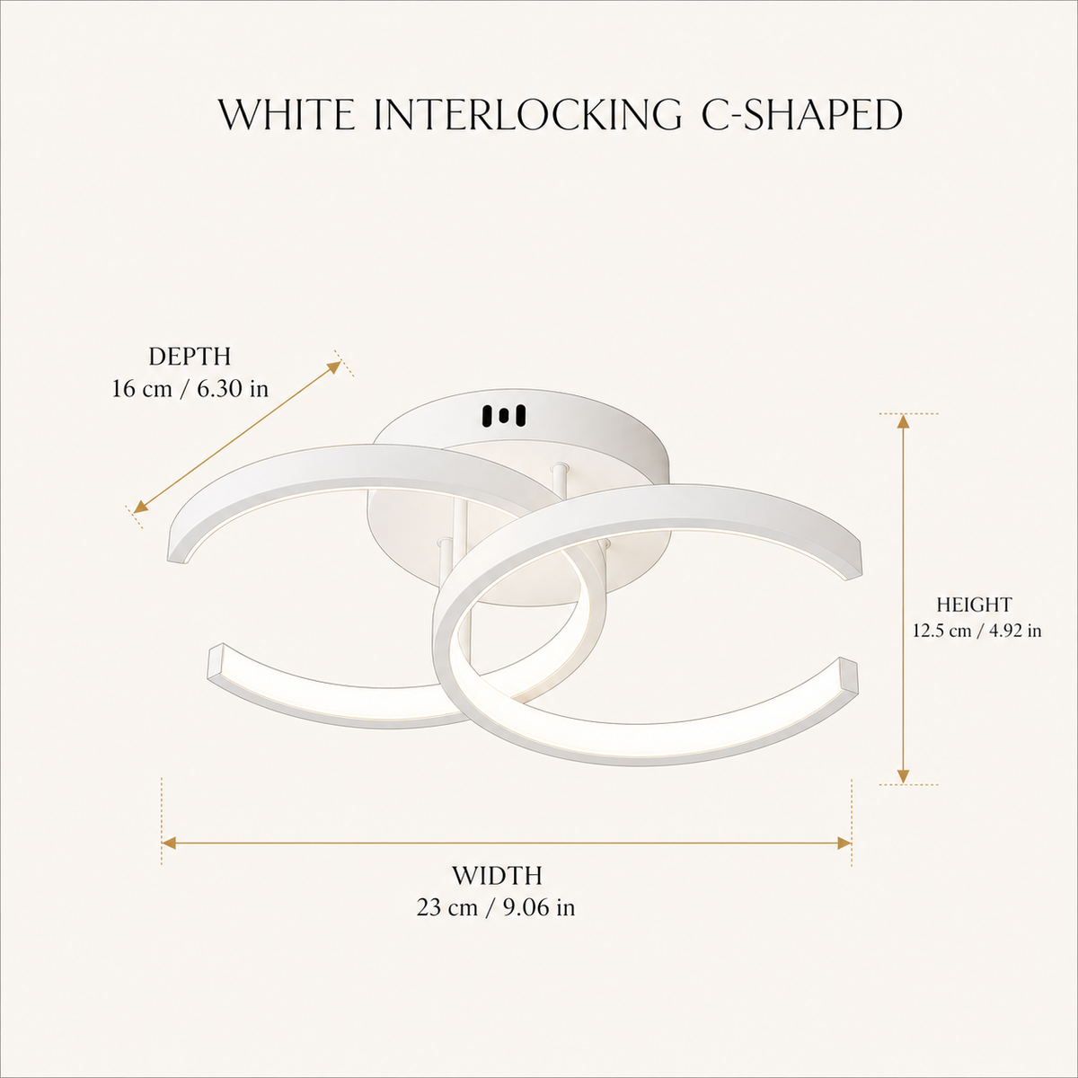 Modern Geometric LED Ceiling Light — 3-Colour Flush Mount
