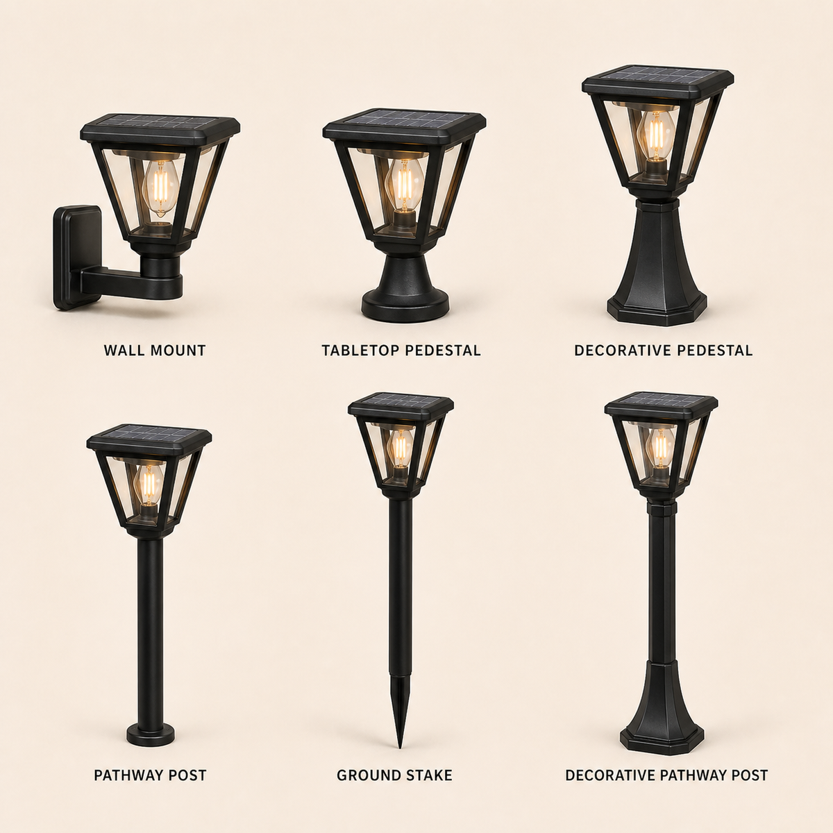 Solar Outdoor Lantern with Motion-Responsive LED