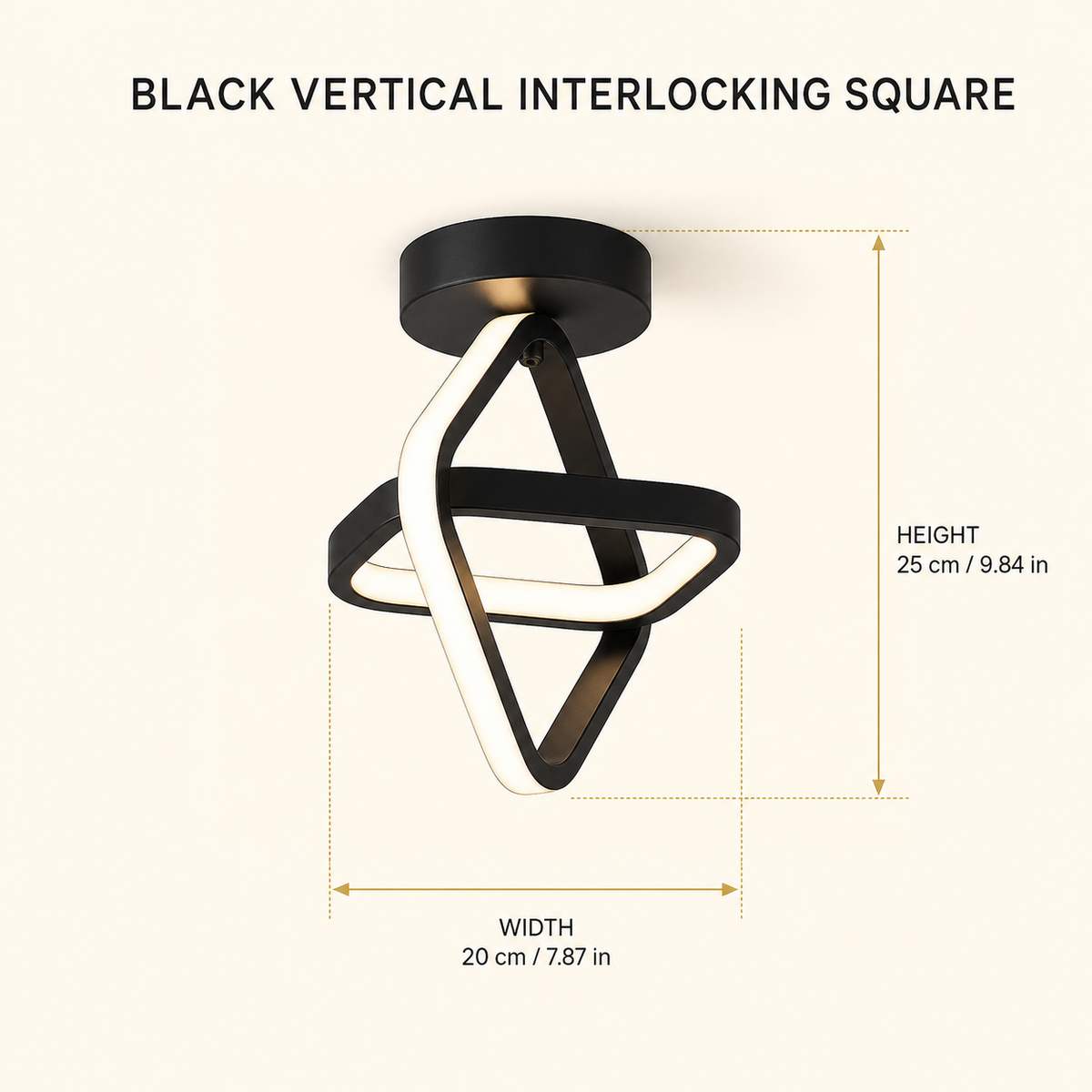 Modern Geometric LED Ceiling Light — 3-Colour Flush Mount