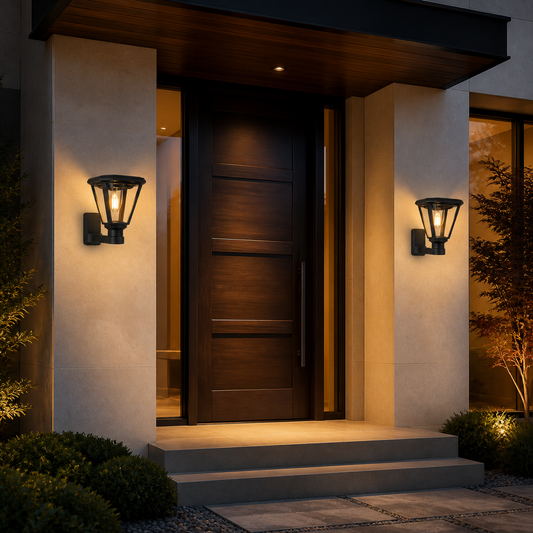 Solar Outdoor Lantern with Motion-Responsive LED
