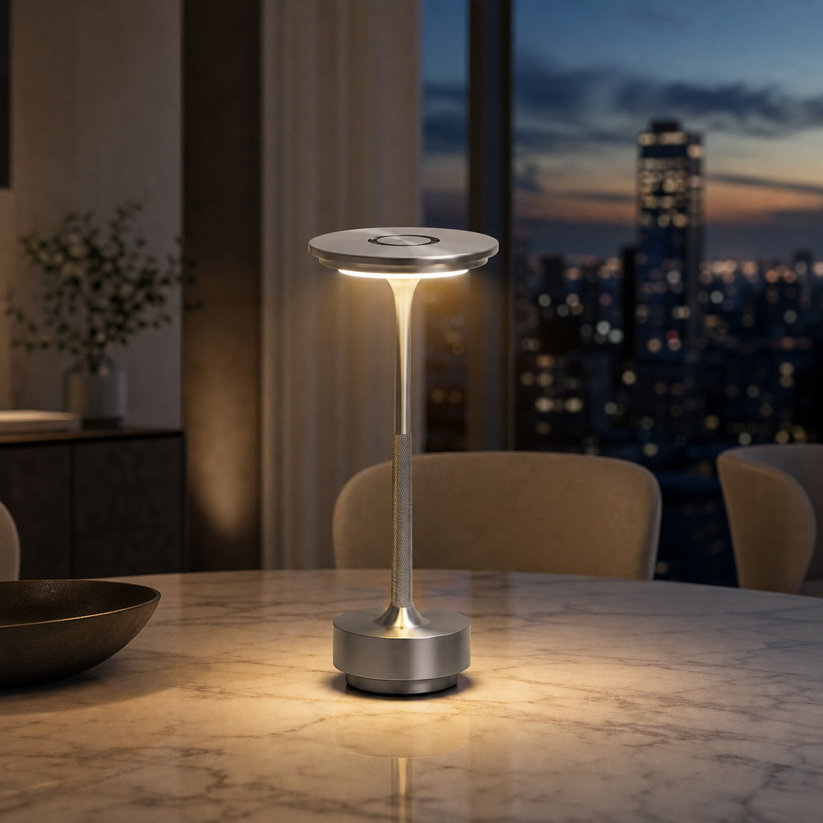 Rechargeable Touch Table Lamp — 3-Colour Dimmable LED