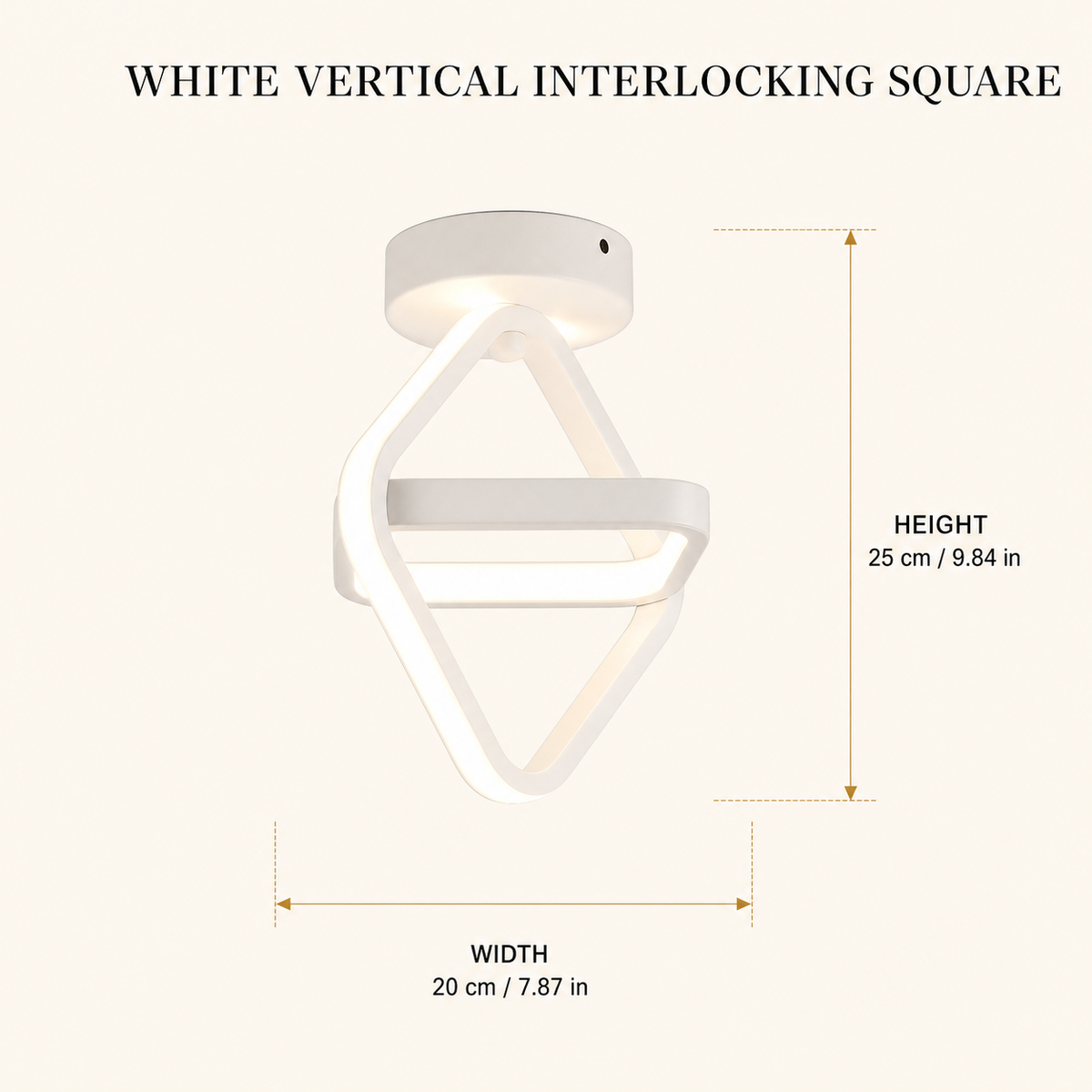 Modern Geometric LED Ceiling Light — 3-Colour Flush Mount