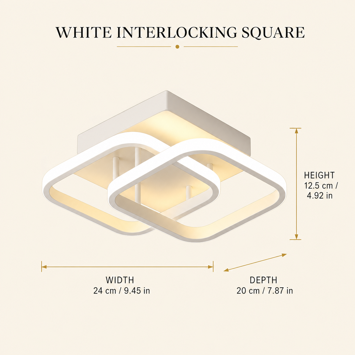 Modern Geometric LED Ceiling Light — 3-Colour Flush Mount