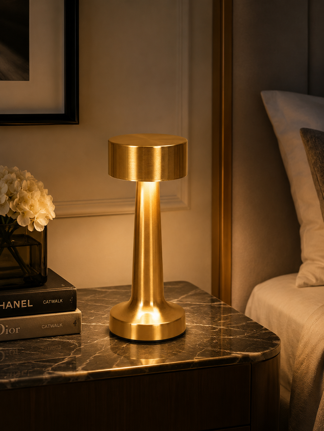 Retro Touch Table Lamp — USB-Rechargeable LED