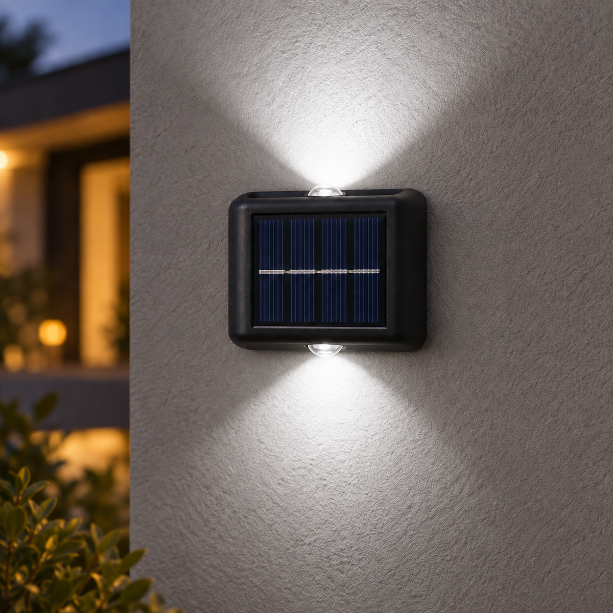 2 LED solar up-down wall light in White Light