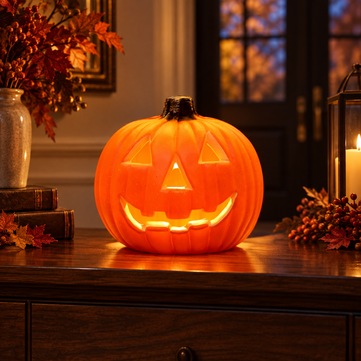 Classic Round LED pumpkin lantern